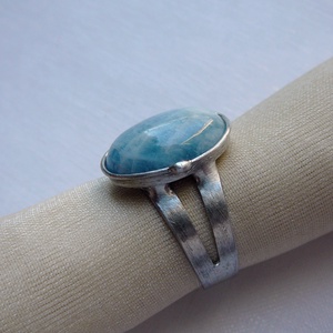 Akvamarin gyűrű, Ékszer, Gyűrű, Statement gyűrű, Ékszerkészítés, Fémmegmunkálás, MESKA
