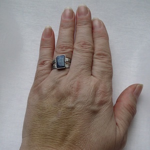 Szodalit gyűrű - ékszer - gyűrű - szoliter gyűrű - Meska.hu