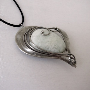 Hemimorfit szív medál, Ékszer, Nyaklánc, Medál, Ékszerkészítés, Fémmegmunkálás, MESKA