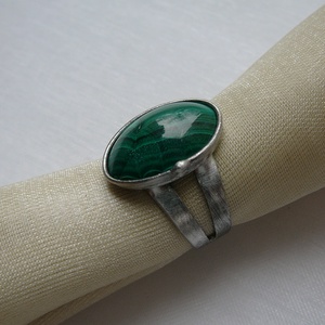 Malachit gyűrű - Meska.hu