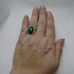 Malachit gyűrű - ékszer - gyűrű - szoliter gyűrű - Meska.hu