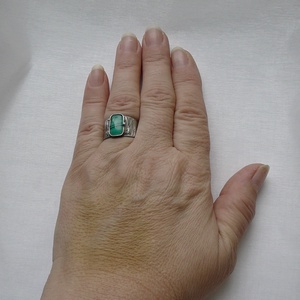 Malachit gyűrű - ékszer - gyűrű - szoliter gyűrű - Meska.hu