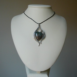 Indiaachát szív medál - ékszer - nyaklánc - medálos nyaklánc - Meska.hu