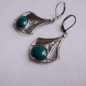 Achát fülbevaló - ékszer - fülbevaló - lógó fülbevaló - Meska.hu