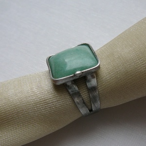 Aventurin gyűrű, Ékszer, Gyűrű, Szoliter gyűrű, Ékszerkészítés, Fémmegmunkálás, MESKA