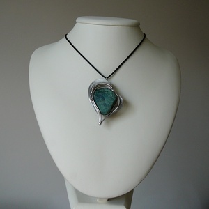 Heliotróp szív medál - ékszer - nyaklánc - medálos nyaklánc - Meska.hu