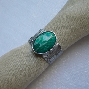 Amazonit gyűrű - ékszer - gyűrű - szoliter gyűrű - Meska.hu