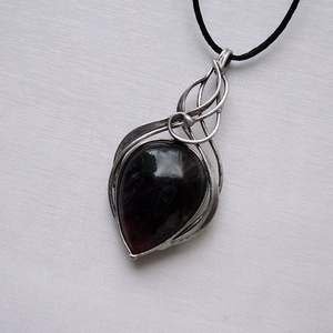 Ametiszt medál - ékszer - nyaklánc - medálos nyaklánc - Meska.hu