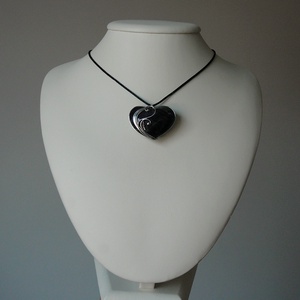 Ametiszt szív medál - ékszer - nyaklánc - medálos nyaklánc - Meska.hu