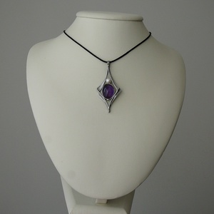 Ametiszt medál - ékszer - nyaklánc - medálos nyaklánc - Meska.hu