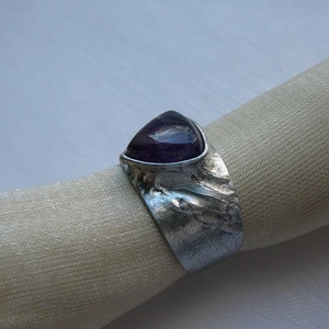 Ametiszt gyűrű, Ékszer, Gyűrű, Statement gyűrű, Ékszerkészítés, Fémmegmunkálás, MESKA