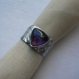 Ametiszt gyűrű - ékszer - gyűrű - statement gyűrű - Meska.hu