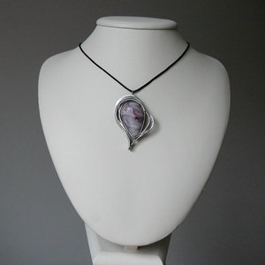 Rubellit szív medál - ékszer - nyaklánc - medálos nyaklánc - Meska.hu