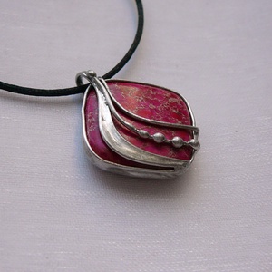 Üledéki jáspis medál, Ékszer, Nyaklánc, Medálos nyaklánc, Ékszerkészítés, Fémmegmunkálás, MESKA