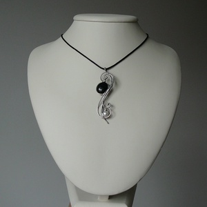 Fekete turmalin medál - ékszer - nyaklánc - medálos nyaklánc - Meska.hu