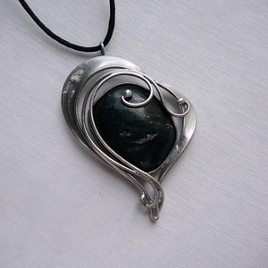 Asztrofllit szív medál - ékszer - nyaklánc - medálos nyaklánc - Meska.hu