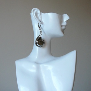 Ammonitesz fülbevaló - ékszer - fülbevaló - lógó fülbevaló - Meska.hu