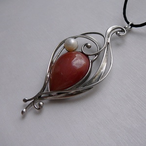 Karneol medál - ékszer - nyaklánc - medálos nyaklánc - Meska.hu