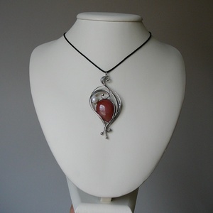 Karneol medál - ékszer - nyaklánc - medálos nyaklánc - Meska.hu