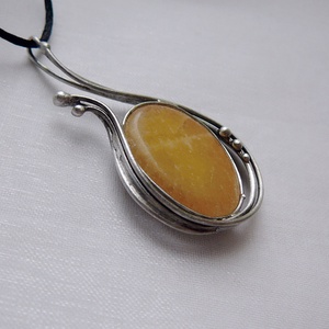 Kalcit medál, Ékszer, Nyaklánc, Medálos nyaklánc, Ékszerkészítés, Fémmegmunkálás, MESKA