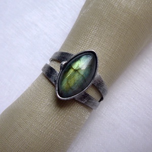 Labradorit gyűrű - ékszer - gyűrű - szoliter gyűrű - Meska.hu