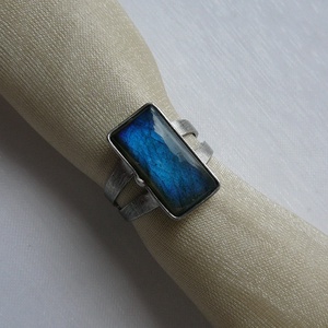 Labradorit gyűrű - ékszer - gyűrű - szoliter gyűrű - Meska.hu