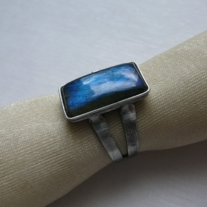Labradorit gyűrű, Ékszer, Gyűrű, Szoliter gyűrű, Ékszerkészítés, Fémmegmunkálás, MESKA