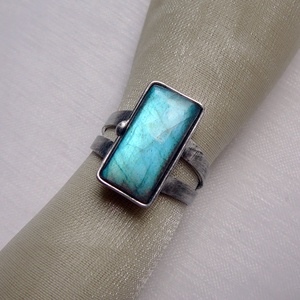 Labradorit gyűrű, Ékszer, Gyűrű, Szoliter gyűrű, Ékszerkészítés, Fémmegmunkálás, MESKA