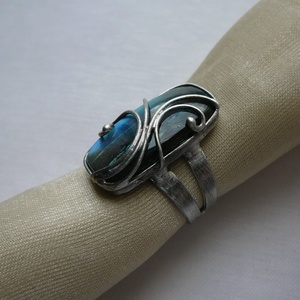 Labradorit gyűrű - ékszer - gyűrű - szoliter gyűrű - Meska.hu