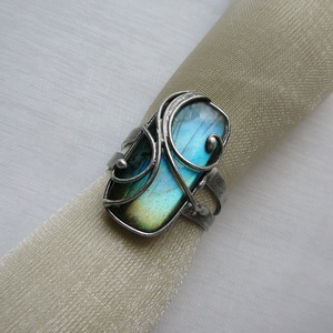 Labradorit gyűrű - ékszer - gyűrű - szoliter gyűrű - Meska.hu