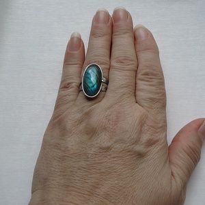 Labradorit gyűrű - ékszer - gyűrű - szoliter gyűrű - Meska.hu