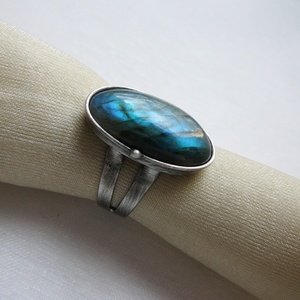 Labradorit gyűrű - ékszer - gyűrű - szoliter gyűrű - Meska.hu