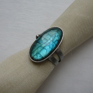 Labradorit gyűrű - ékszer - gyűrű - szoliter gyűrű - Meska.hu