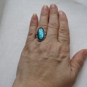 Labradorit gyűrű - ékszer - gyűrű - szoliter gyűrű - Meska.hu