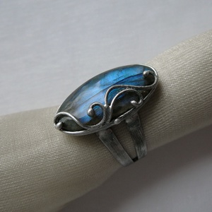 Labradorit gyűrű - ékszer - gyűrű - szoliter gyűrű - Meska.hu