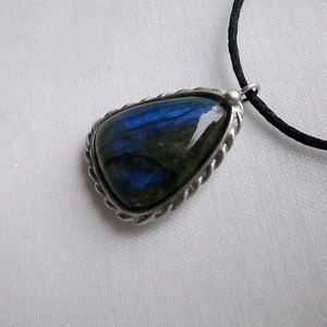 Labradorit medál, Ékszer, Nyaklánc, Medál, Ékszerkészítés, Fémmegmunkálás, MESKA