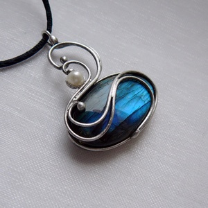 Labradorit medál - ékszer - nyaklánc - medál - Meska.hu