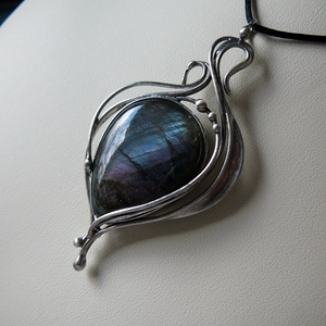 Labradorit medál - ékszer - nyaklánc - medál - Meska.hu