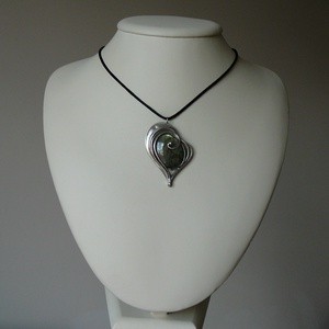 Labradorit szív medál - ékszer - nyaklánc - medál - Meska.hu