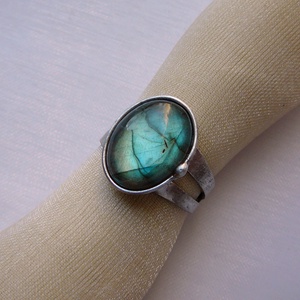 Labradorit gyűrű - ékszer - gyűrű - szoliter gyűrű - Meska.hu