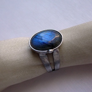 Labradorit gyűrű - ékszer - gyűrű - szoliter gyűrű - Meska.hu
