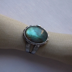 Labradorit gyűrű - ékszer - gyűrű - szoliter gyűrű - Meska.hu