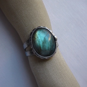 Labradorit gyűrű - ékszer - gyűrű - szoliter gyűrű - Meska.hu