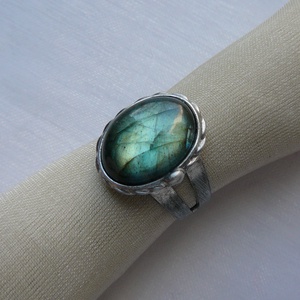 Labradorit gyűrű - ékszer - gyűrű - szoliter gyűrű - Meska.hu