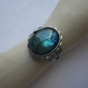 Labradorit gyűrű - ékszer - gyűrű - szoliter gyűrű - Meska.hu