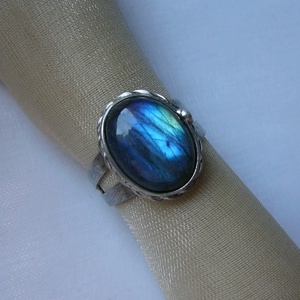 Labradorit gyűrű, Ékszer, Gyűrű, Szoliter gyűrű, Ékszerkészítés, Fémmegmunkálás, MESKA