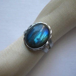 Labradorit gyűrű - ékszer - gyűrű - szoliter gyűrű - Meska.hu