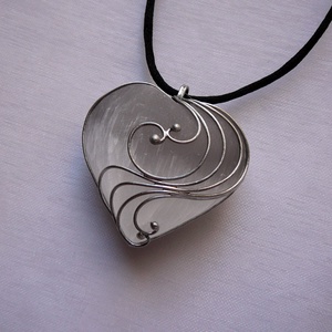 Szelenit szív medál - ékszer - nyaklánc - medálos nyaklánc - Meska.hu