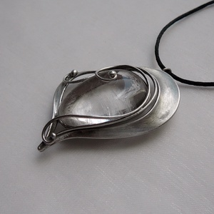 Hegyikristály szív medál - Meska.hu