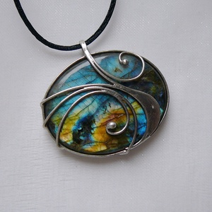 Labradorit medál - ékszer - nyaklánc - medál - Meska.hu